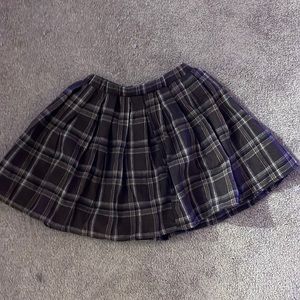 Brown plaid skirt